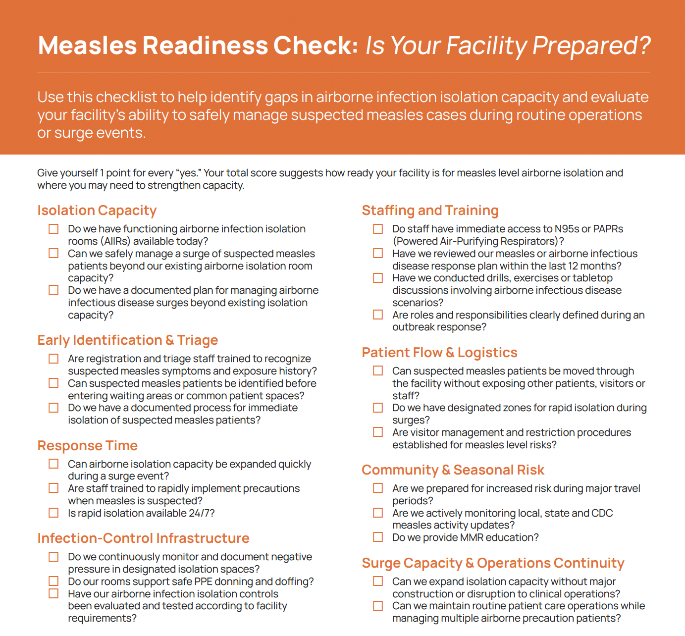 Measles Readiness Check: Is Your Facility Prepared?